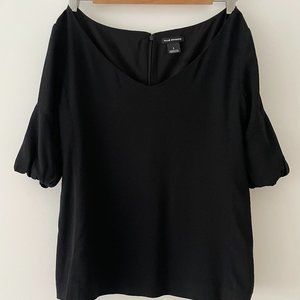 Black Club Monaco puff sleeve blouse